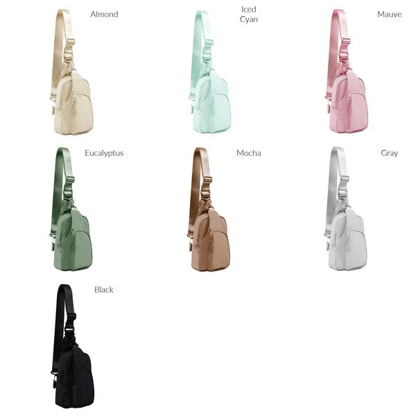 Bolso bandolera reversible de nailon Pippa