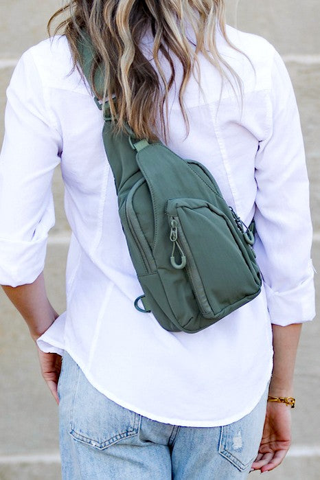 Bolso bandolera reversible de nailon Pippa