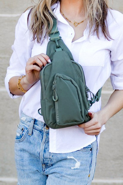 Bolso bandolera reversible de nailon Pippa