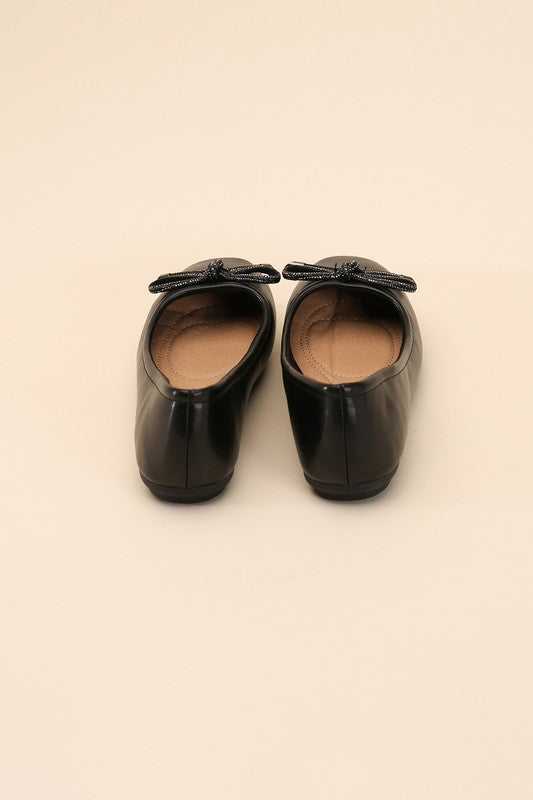 Black Bow Ballet Flats