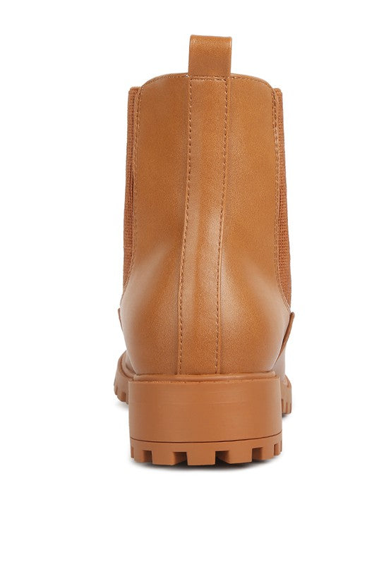 Tan  Chelsea Styled Ankle Boots
