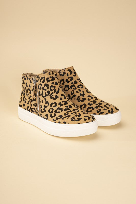 High Top Leopard Sneakers