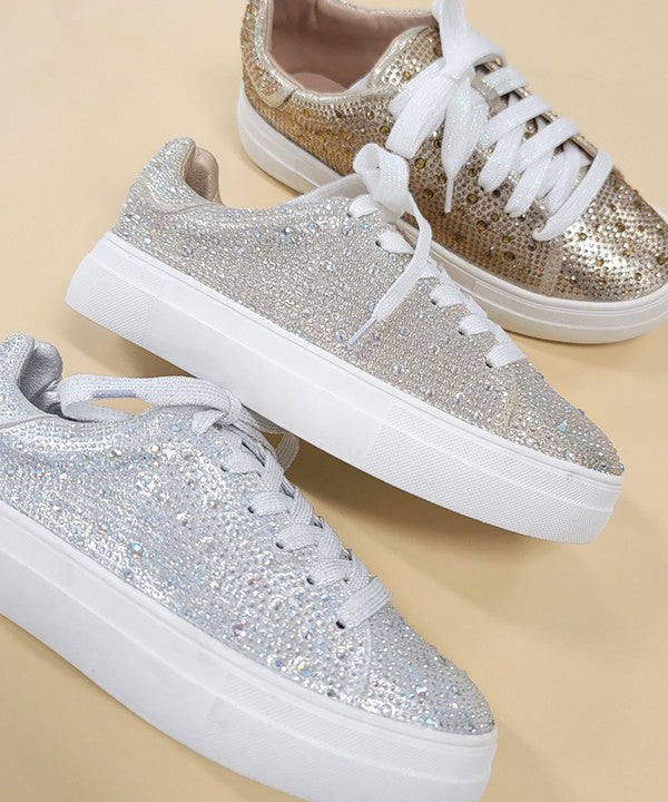 LOW TOP RHINESTONE SNEKAERS