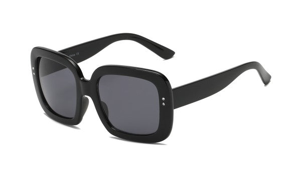 Black Retro Square Fashion Sunglasses