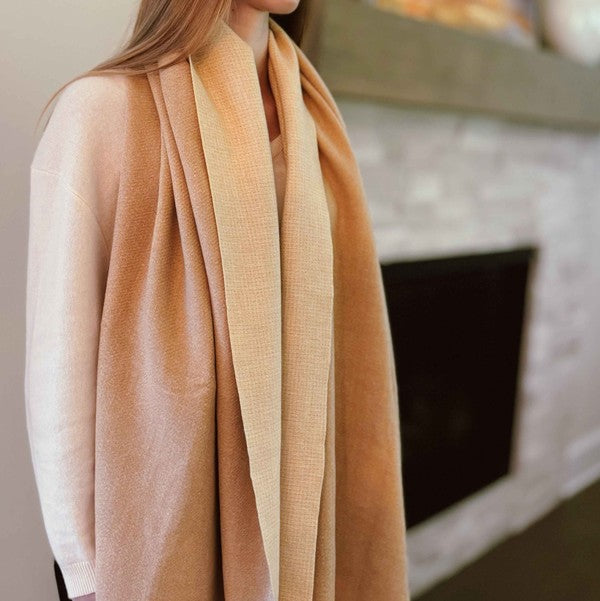 Beige Double Sided Reversible Scarf