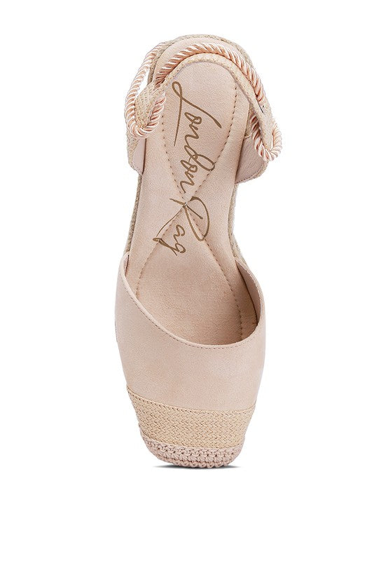 Beige  Lace-Up Crochet Espadrilles