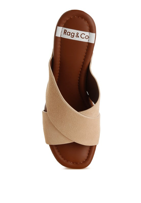 Beige  Mearsk Genuine Suede Leather Clogs