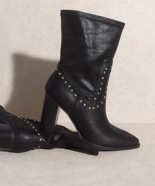 Black Western Studded Boots