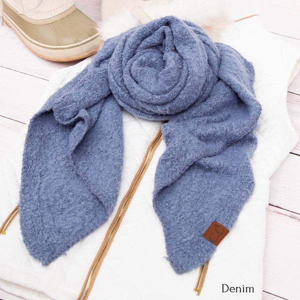 Denim Ultra-Soft Draped Scarves