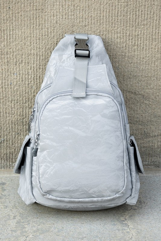 Grey Convertible Backpack Sling