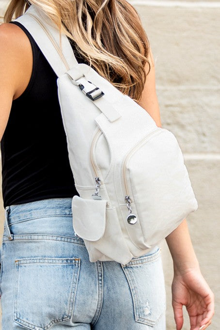 Ivory Convertible Backpack Sling