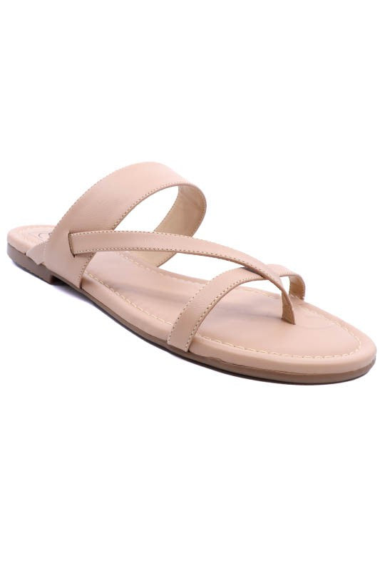Nude Lexi Thong Slide Sandal with a padded insole