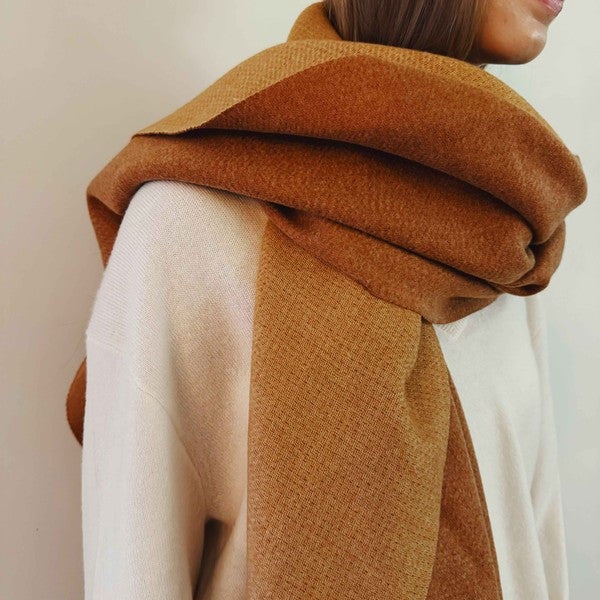 Rust Double Sided Reversible Scarf