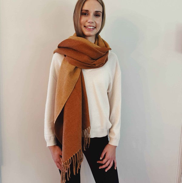 Rust Double Sided Reversible Scarf