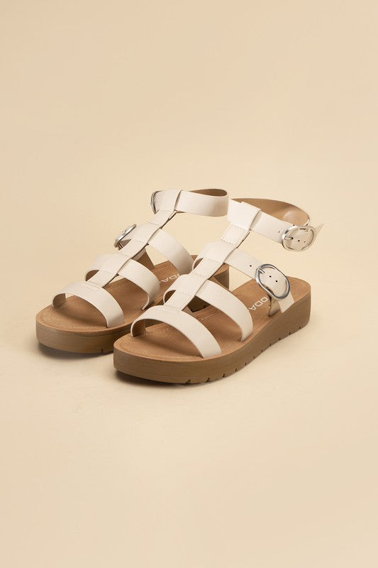 White GLADIATOR SANDALS