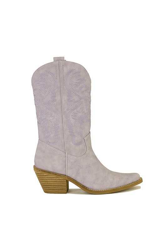 Lilac ADELA-05-WESTERN CASUAL WOMEN BOOTS