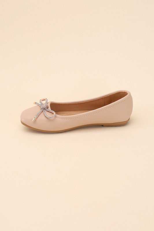 Nude Bow Ballet Flats